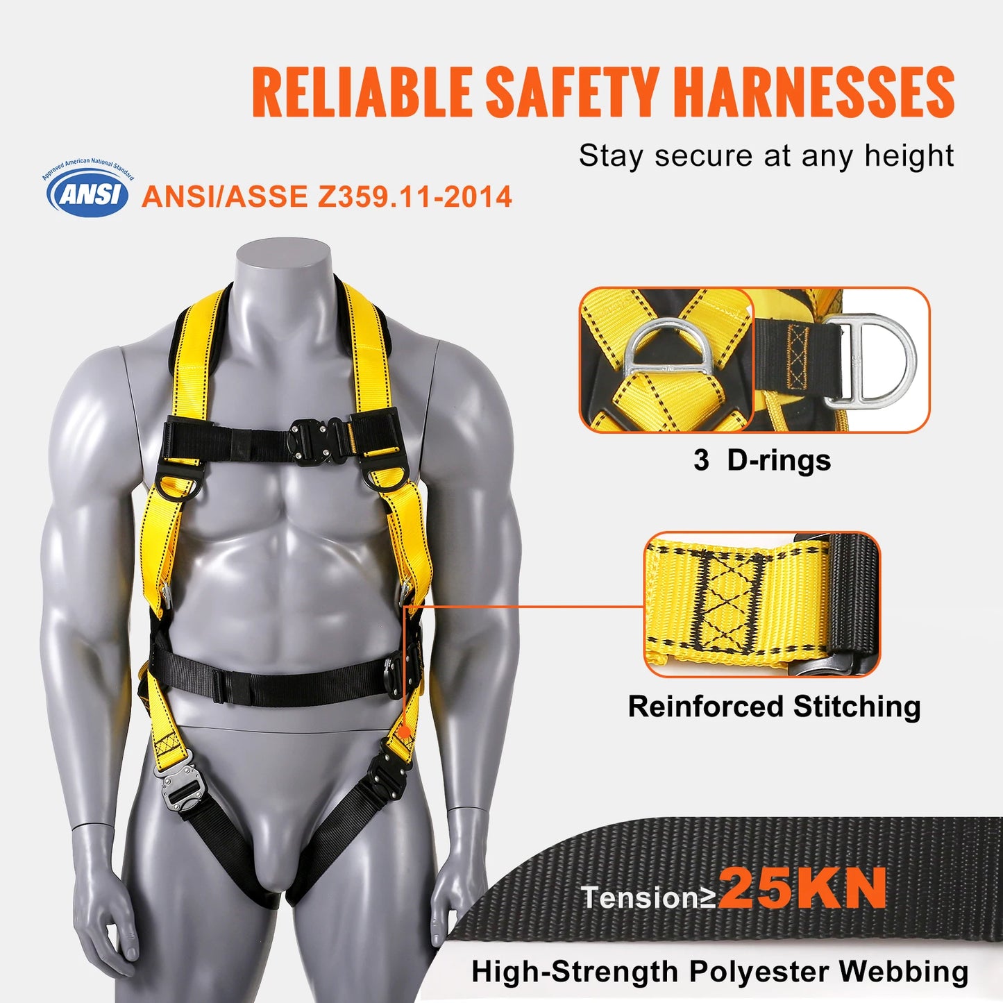 Detachable Full Body Safety Harness
