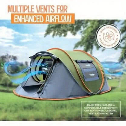 4-Person Easy Pop Up Tent with 2 Doors