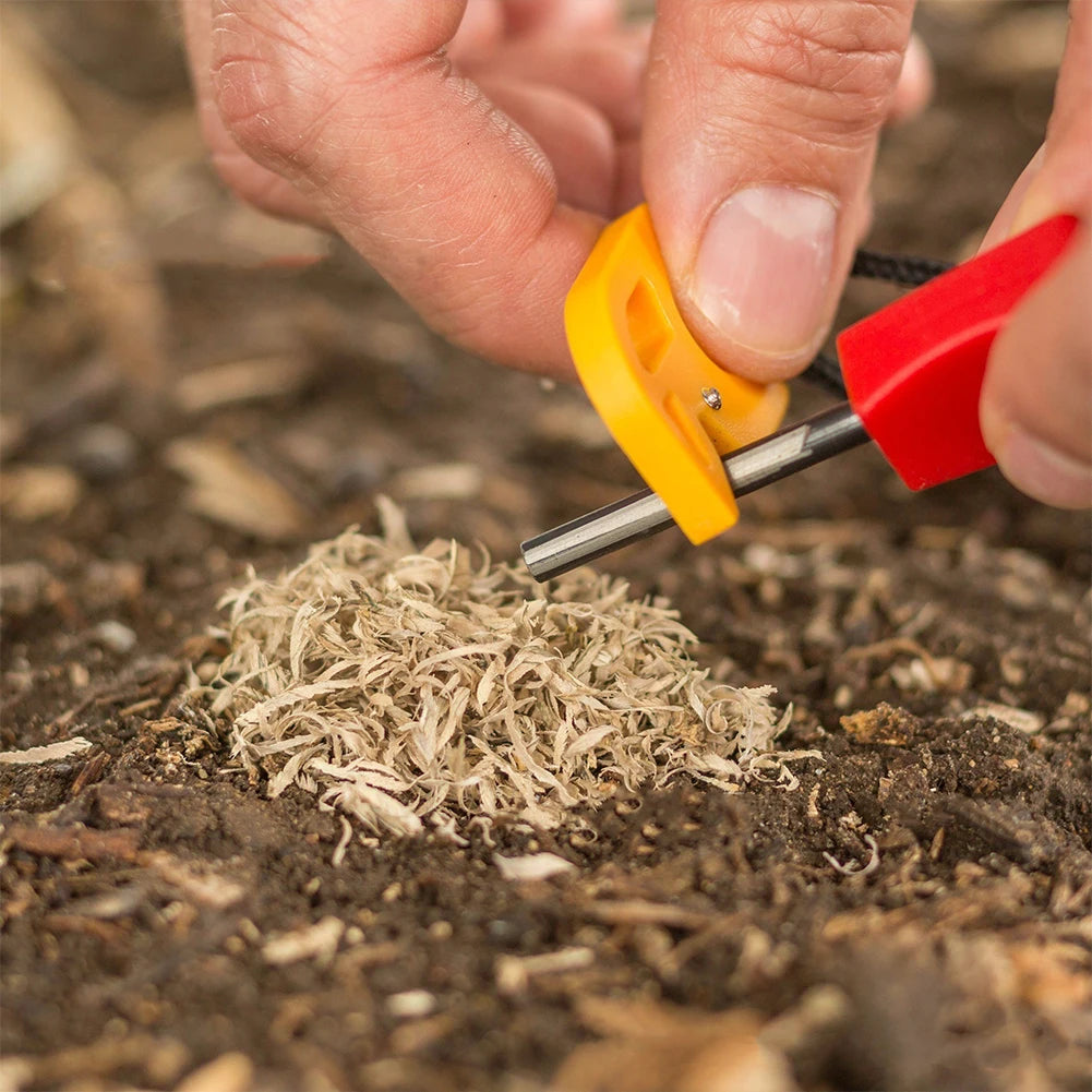 Portable Tinder Maker with Fire Starter Tool