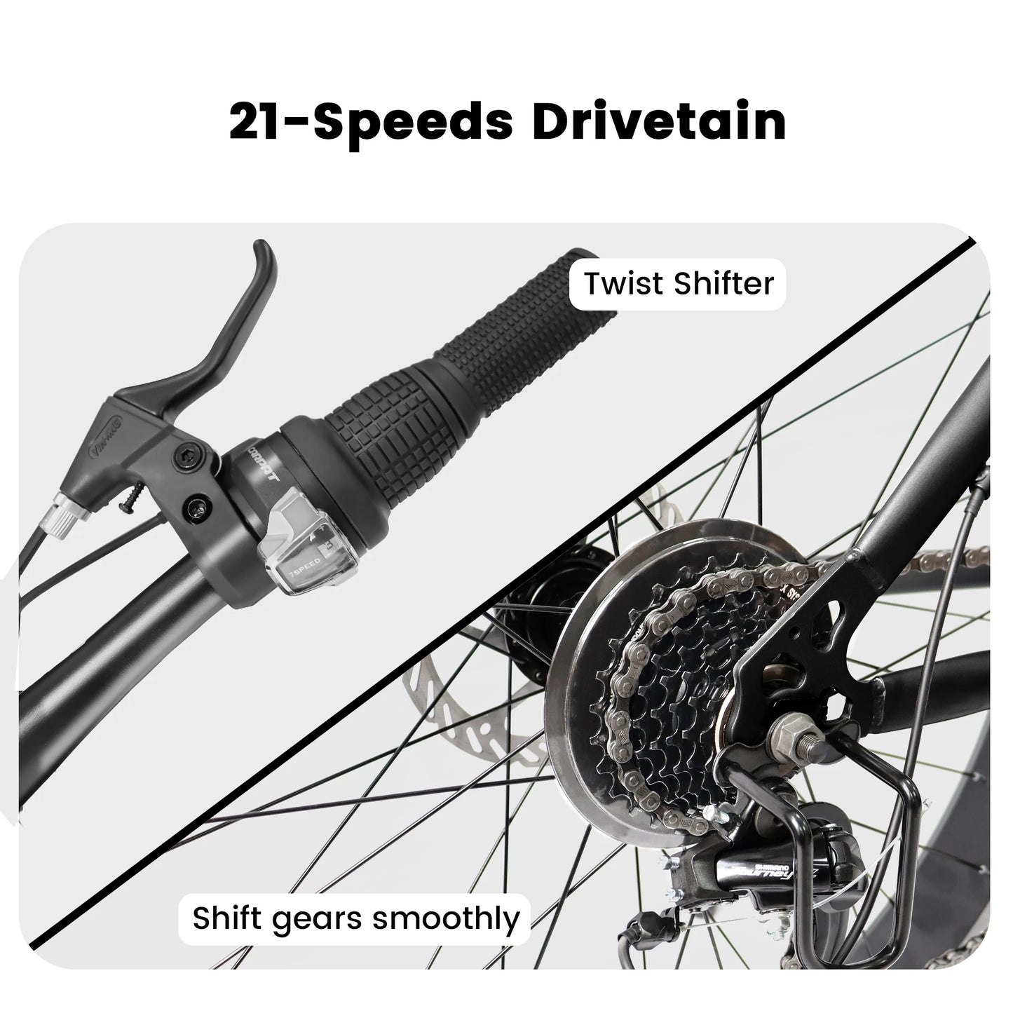 26 Inch Mountain Bike with Steel Frame Disc Brake