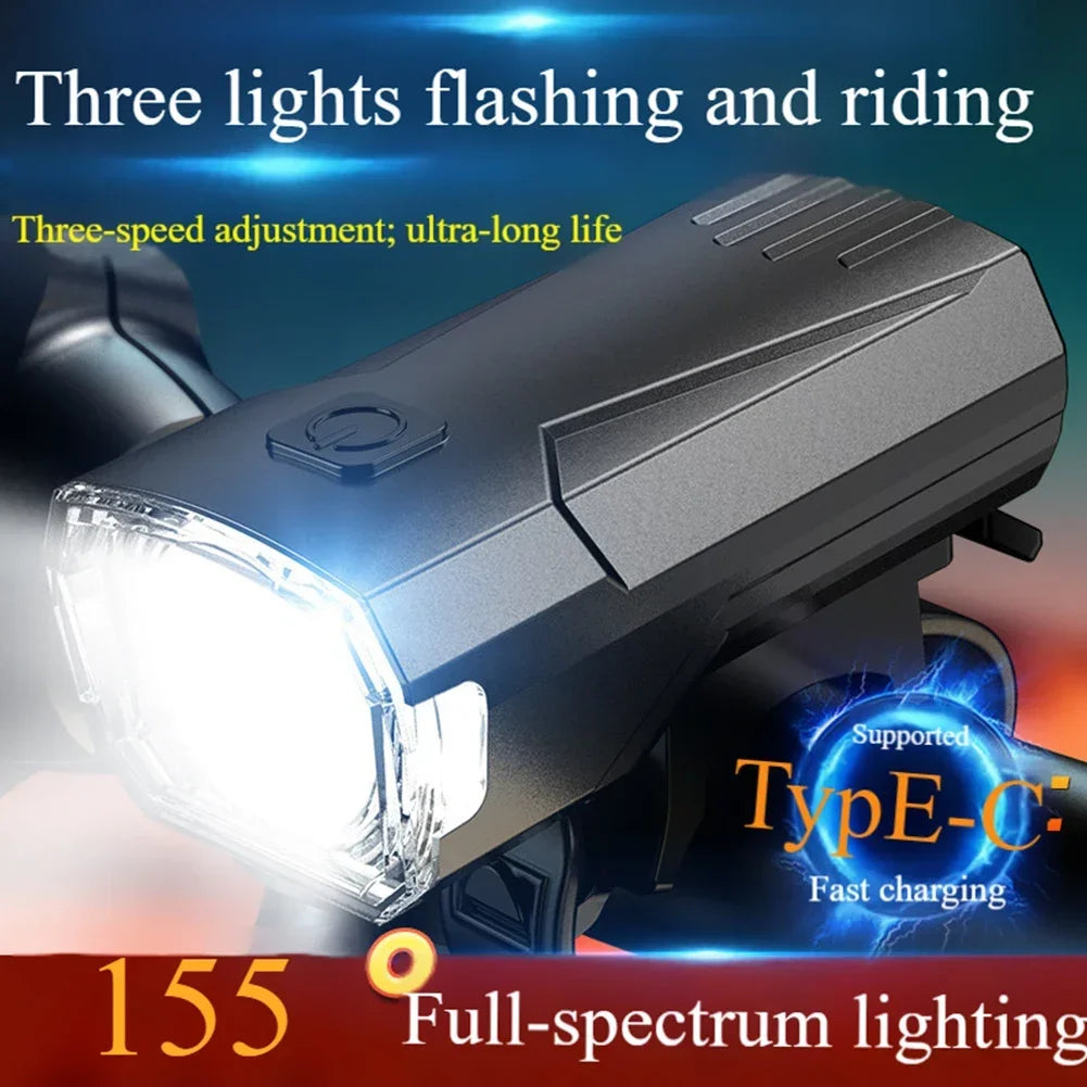 Waterproof and Rechargeable Bike Front Light USB
