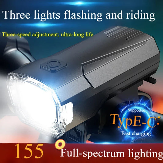 Waterproof and Rechargeable Bike Front Light USB