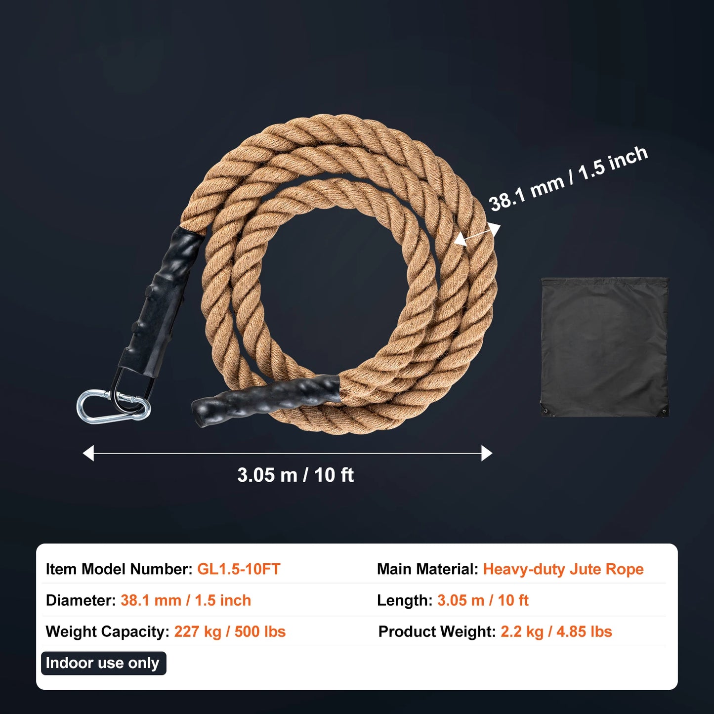 10ft Climbing Rope for Adults
