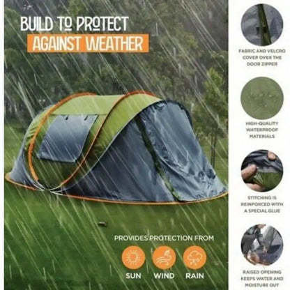4-Person Easy Pop Up Tent with 2 Doors
