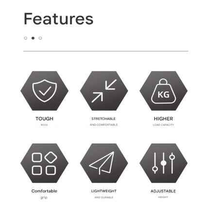 Ultralight Adjustable 4-Section Trekking Poles for Hiking